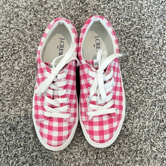 J. Crew Factory Canvas Gingham Road Trip Sneaker - Picture 3 of 7
